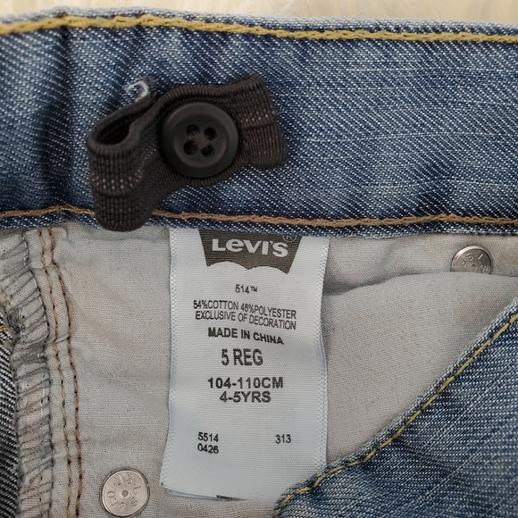 Levi's 514 Straight Jeans, Kids, Size 5 Reg - Picture 9 of 9